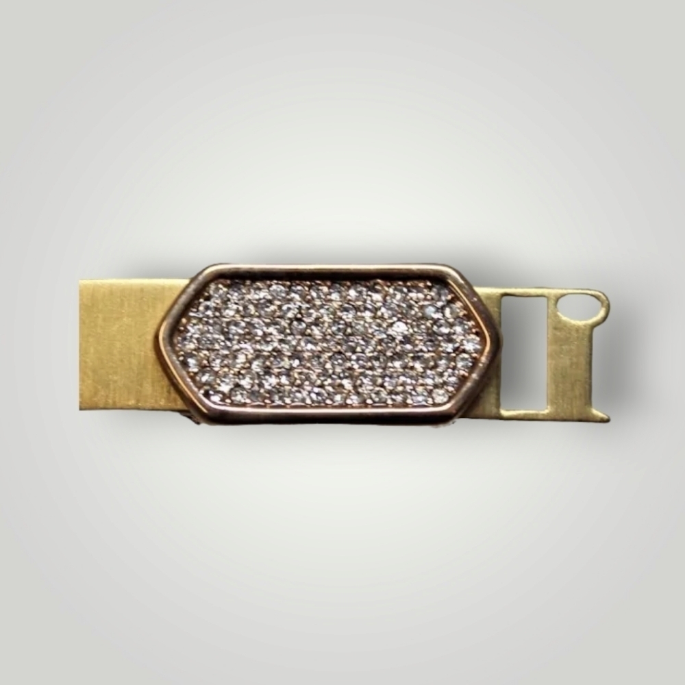 Keep Collective Charm Geo Bar Pave' Rose Gold
